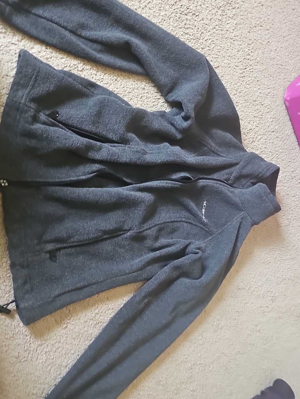Charcoal Full-Zip Fleece Jacket